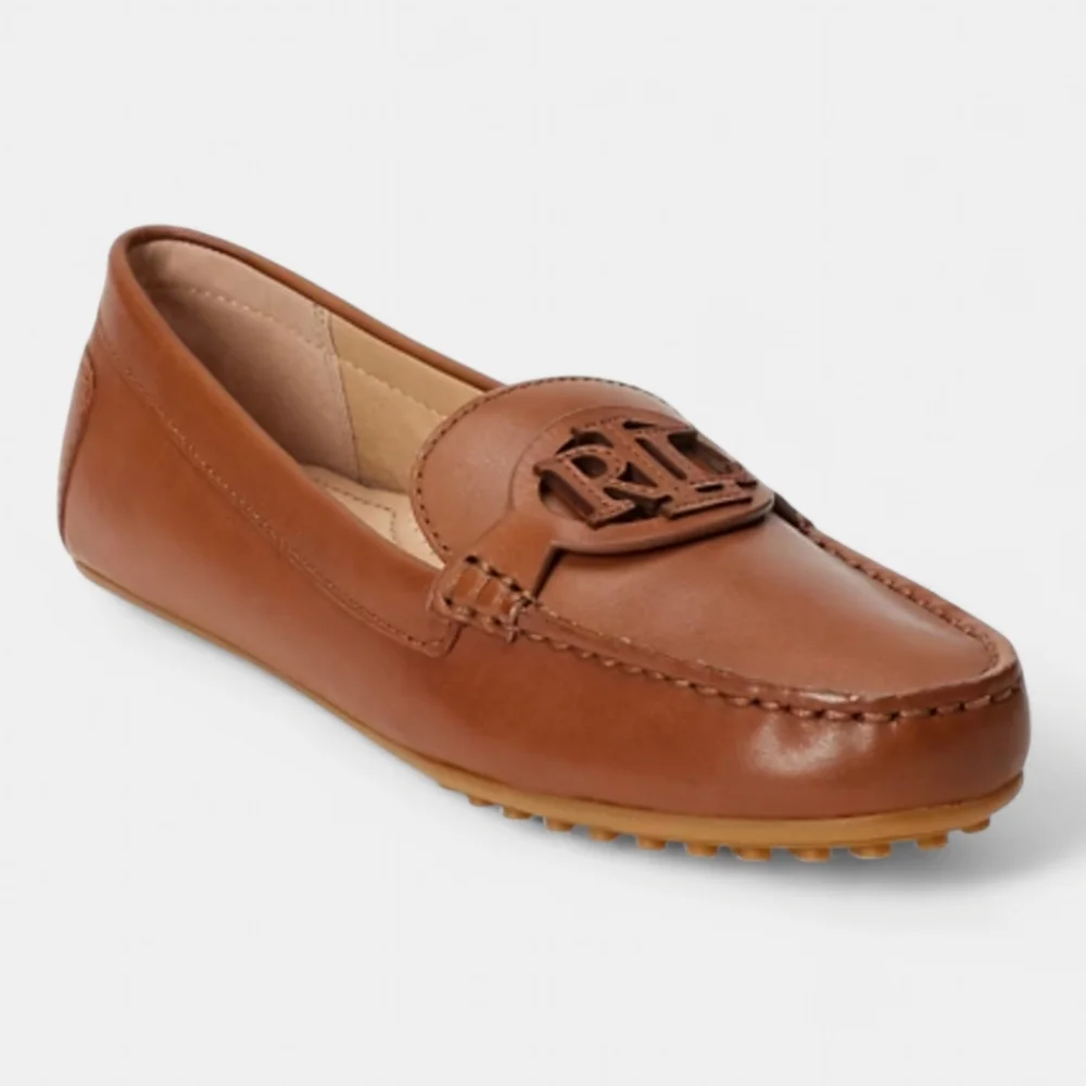 Ralph Lauren Brown Leather Driving Loafers